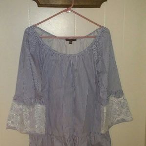 Blue an white striped t-shirt